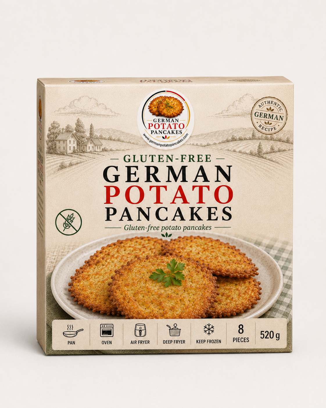 Gluten-Free German Potato Pancakes retail pack